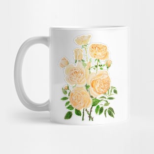 orange pat Austin rose watercolor painting Mug